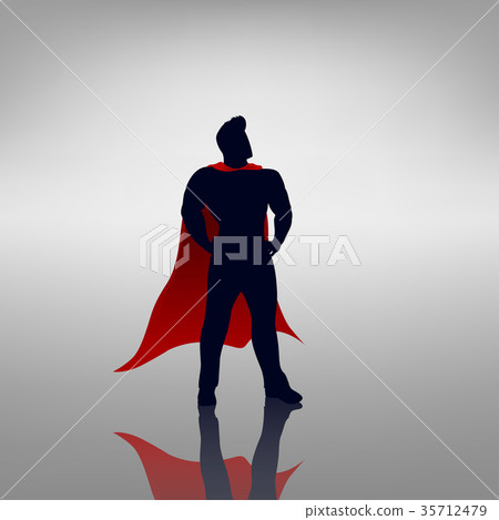 hero with red cape 35712479