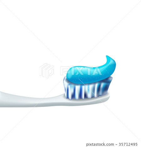 tooth paste isolated 35712495