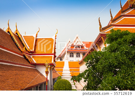 Typical buddhist monastery roof, Thailand Typical buddhist monastery roof, Thailand 35712619