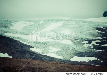 Veobrean glacier seen from Glittertind mountain Veobrean glacier seen from Glittertind mountain 35712986