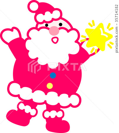 Santa claus christmas star pink 35714182
