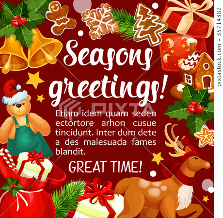 圖庫插圖: christmas winter holiday season vector greetings