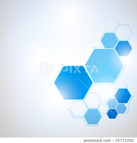 Abstract Technology hexagon background - Stock Illustration [35715202 ...