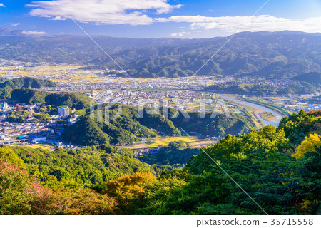 The flow of the Takata plain and the Kano River from Ibarakiyama of Izunokuni City 35715558