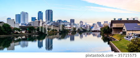 Nagoya city and Nakagawa Canal Nagoya city and Nakagawa Canal 35715575
