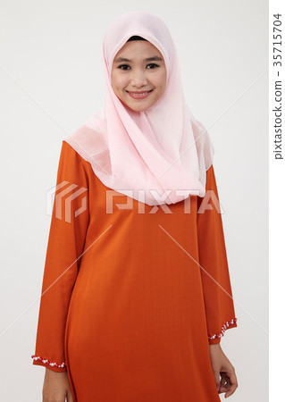 portrait malay girl with tudung 35715704