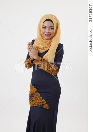 woman greeting woman greeting 35716597