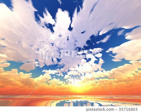 Wind and clouds with the sea 35718803