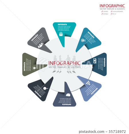 Vector circle arrows infographics set. Element. - Stock Illustration ...
