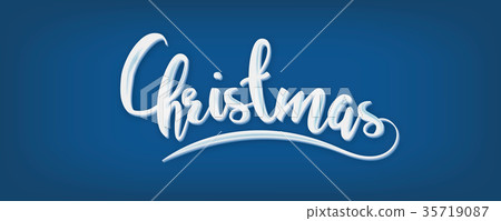 Merry Christmas vector text Lettering design card 35719087