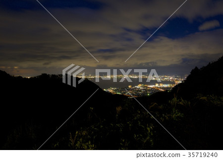 琵琶湖和夜景 琵琶湖和夜景 35719240