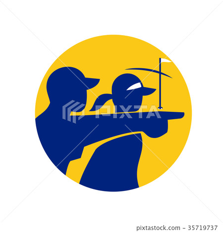Caddie and Golfer Icon 35719737