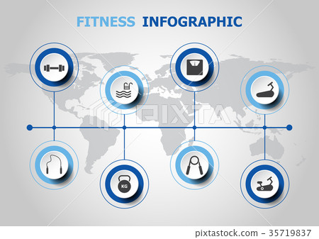 Infographic design with fitness icons Infographic design with fitness icons 35719837