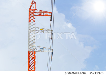 High Voltage Electricity Power Line Cable post High Voltage Electricity Power Line Cable post 35719978
