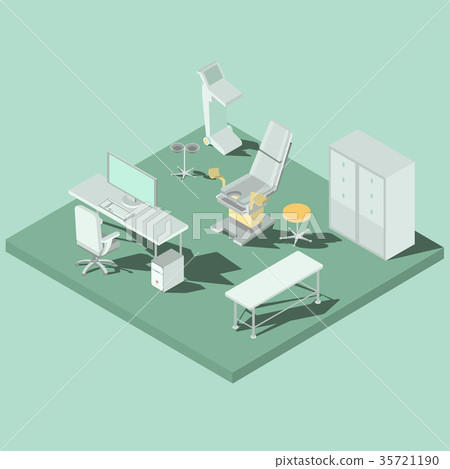 Vector isometric gynecology room with Vector isometric gynecology room with 35721190