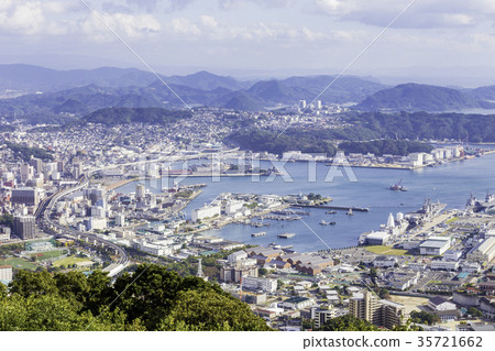 Sasebo City and Sasebo Port seen from Nagasaki Yumaridake Sasebo City and Sasebo Port seen from Nagasaki Yumaridake 35721662