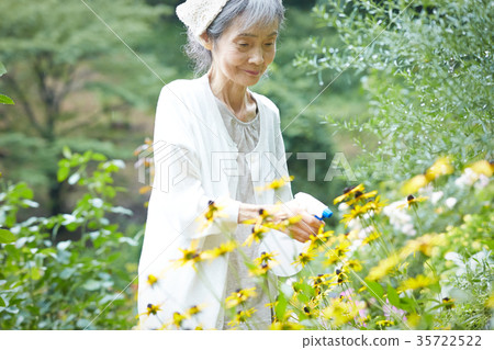 高級女人澆水 35722522