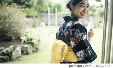 A woman in a yukata 35722626