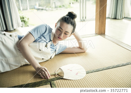 Woman relaxing at home 35722771