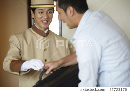 Men working at a hotel Men working at a hotel 35723176