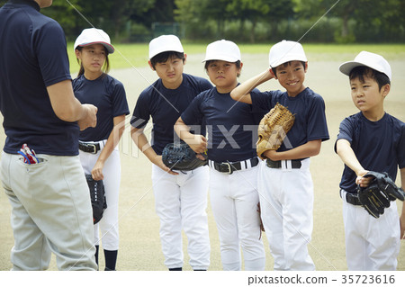 Boy baseball team practice 35723616