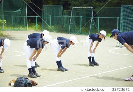 Boy baseball practice stretch preparation Boy baseball practice stretch preparation 35723671