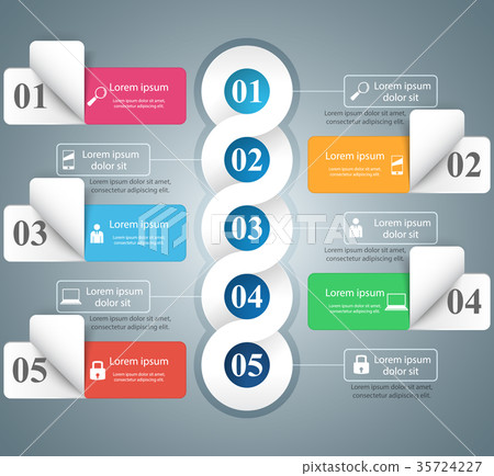 Abstract 3D digital illustration Infographic. 35724227