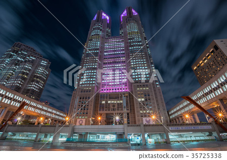 [東京夜景]東京都廳粉紅絲帶西新宿店 35725338