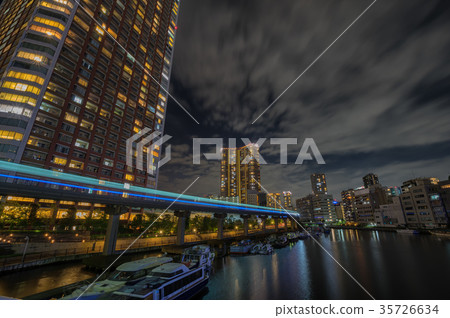 [東京夜景]高濱運河塔公寓單軌鐵路 35726634