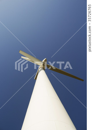 Wind turbines generating electricity with blue sky Wind turbines generating electricity with blue sky 35726765