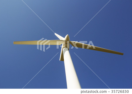Wind turbines generating electricity with blue sky Wind turbines generating electricity with blue sky 35726830
