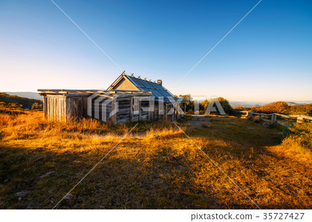 Sunset above Craigs Hut in the Victorian Alp Sunset above Craigs Hut in the Victorian Alp 35727427