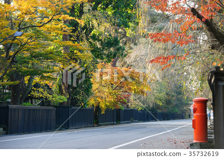 Morning samurai residence street corner square Morning samurai residence street corner square 35732619