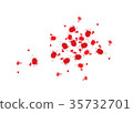 Abstract Red Ink Blots on White Background 35732701