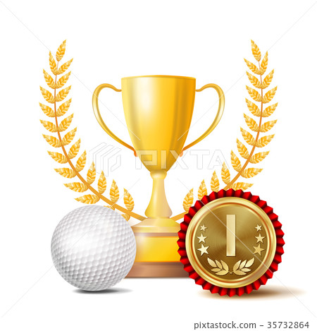 Golf Achievement Award Vector. Sport Banner Golf Achievement Award Vector. Sport Banner 35732864