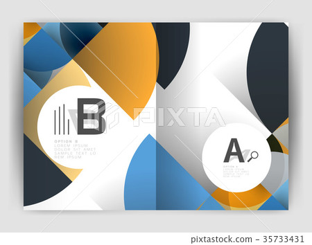Circle vector abstract backgrounds, annual report 35733431