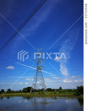 High voltage pole technology, in concept wallpaper High voltage pole technology, in concept wallpaper 35733438