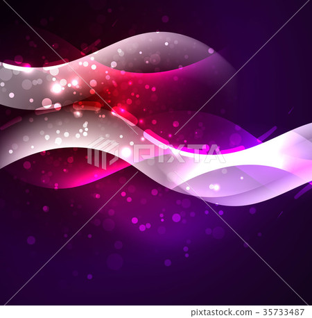 Vector glowing wave, smoke design wavy lines Vector glowing wave, smoke design wavy lines 35733487