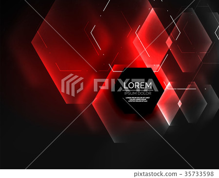 Digital techno abstract background, glowing 35733598