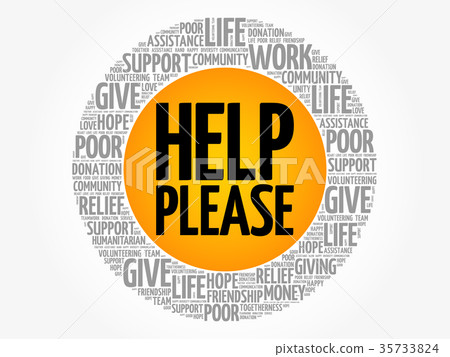 Help please word cloud collage 35733824