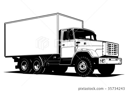 truck clipart outline