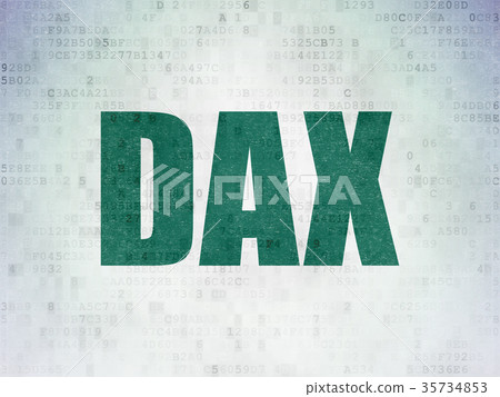 Stock market indexes concept: DAX on Digital Data 35734853