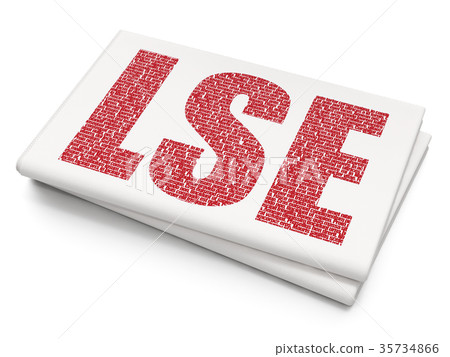 Stock market indexes concept: LSE on Blank Stock market indexes concept: LSE on Blank 35734866