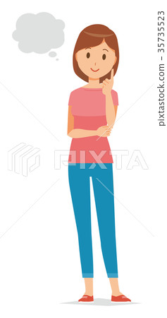 Illustration of mom dressed in short sleeved clothes 35735523