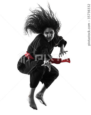 woman Kung Fu Pencak Silat isolated 35736332