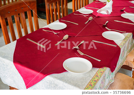 Catering table set service and glasses 35736696