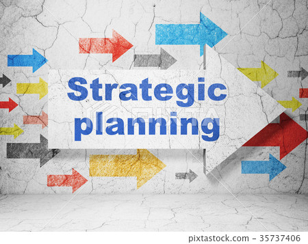 Business concept: arrow with Strategic Planning on Business concept: arrow with Strategic Planning on 35737406
