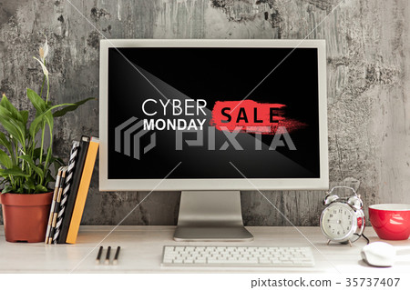 Cyber monday sale concept Cyber monday sale concept 35737407