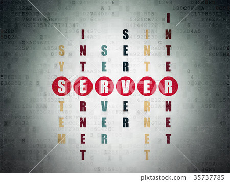 Web design concept: Server in Crossword Puzzle Web design concept: Server in Crossword Puzzle 35737785