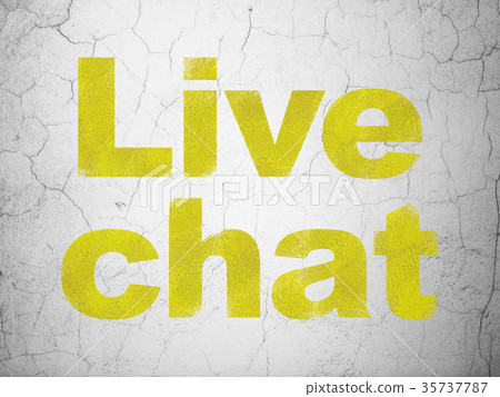 Web design concept: Live Chat on wall background Web design concept: Live Chat on wall background 35737787